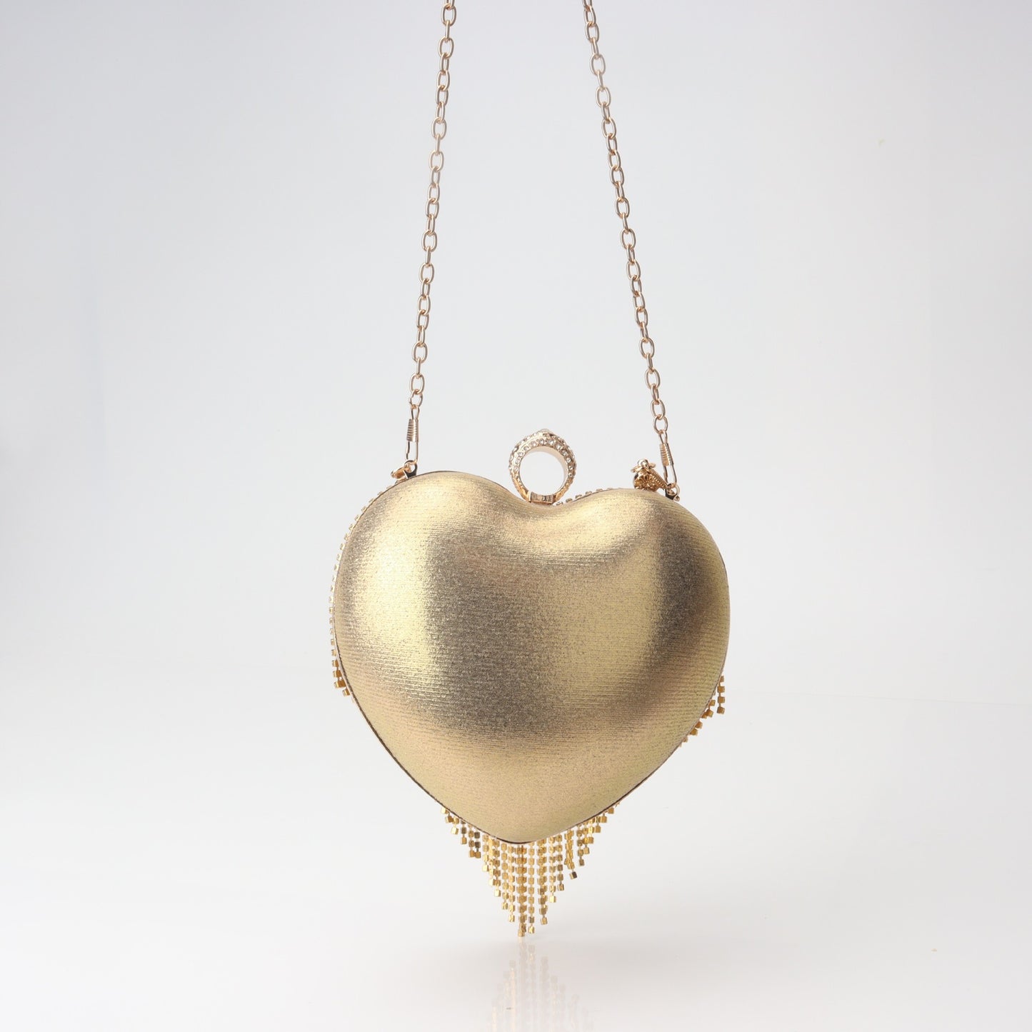 Bolso con flecos y pedrería, bolso de fiesta de cumpleaños, bolso de noche con forma de corazón, bolso de fiesta, bolso de graduación, bolso de fiesta, bolso de mano para graduación, bolso de boda cruzado con cadena