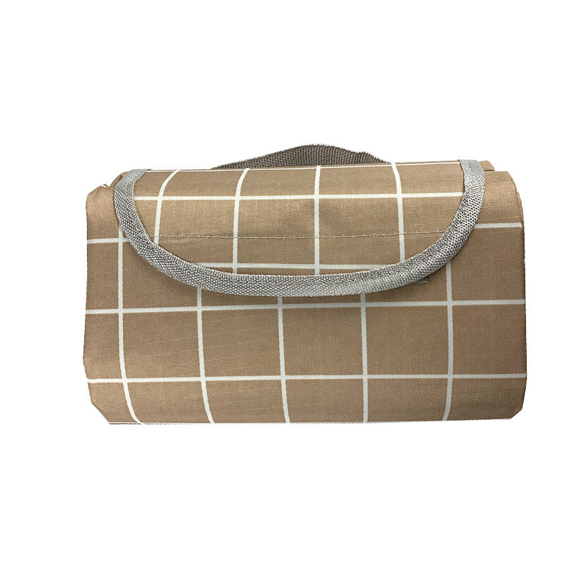 Colchón acolchado para picnic, ideal para excursiones de primavera; colchón portátil para acampar al aire libre; tapete de suelo a cuadros. 