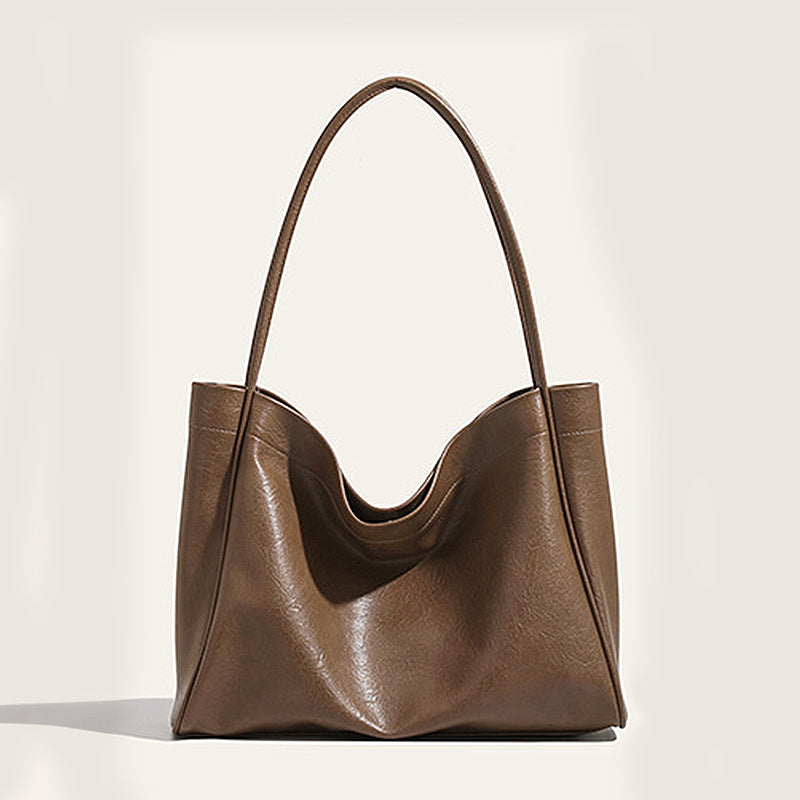 Bolso tote elegante para mujer – Bolso de hombro retro, minimalista y versátil para el día a día, ideal para otoño e invierno 
