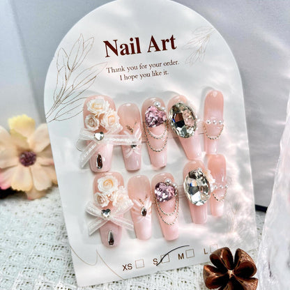 0954- Handmade press on nails fake nails removable