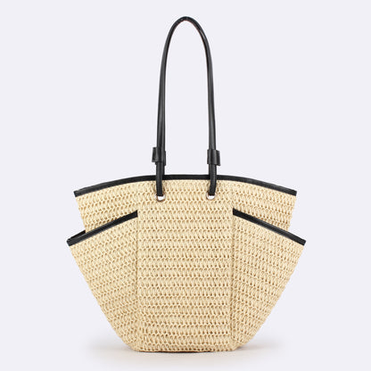 Handwoven Large Tote – Designer Beach Bag, Daily Casual Vacation Purse, Versatile Women's Accessory
