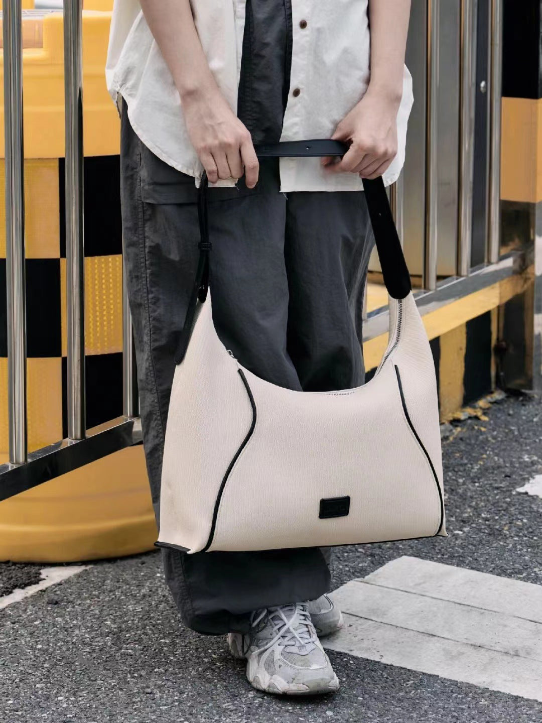 Bolso hobo para mujer, bolso de lona para llevar bajo el brazo, bolso de hombro hobo, bolso de gran capacidad para ir al trabajo 