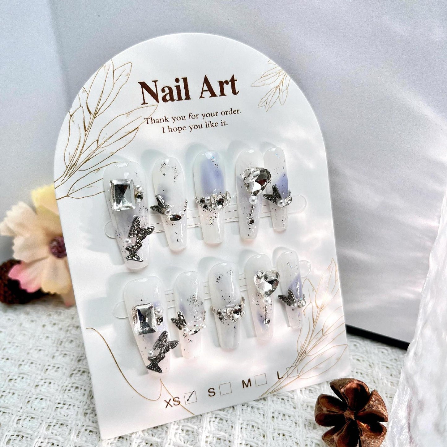 1032- Handmade press on nails fake nails removable