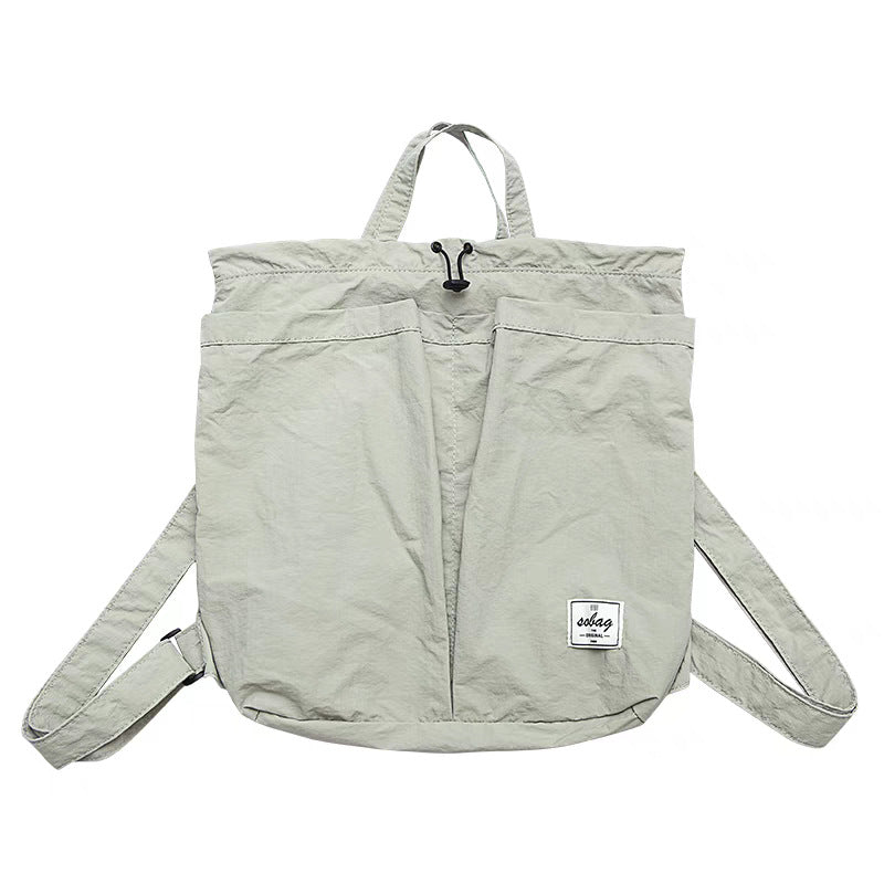 Mochila informal de nailon antisalpicaduras para mujer, mochila neutra de gran capacidad para estudiantes, bolso ligero informal 