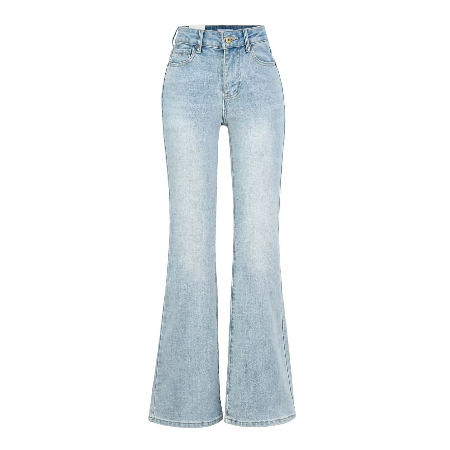 Women's Light Blue High Waist Slim Fit Bootcut Jeans