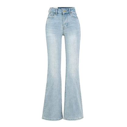 Women's Light Blue High Waist Slim Fit Bootcut Jeans