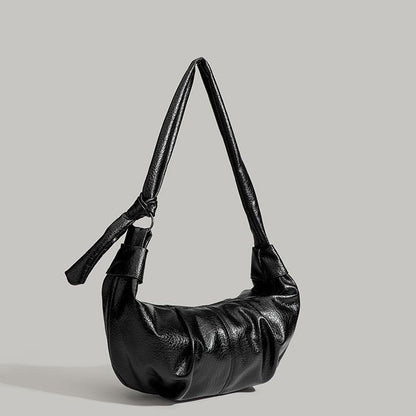 Bolso tipo dumpling plegable, bolso hobo retro informal y versátil, bolso hobo pequeño de diseño portátil, bolso de hombro pequeño