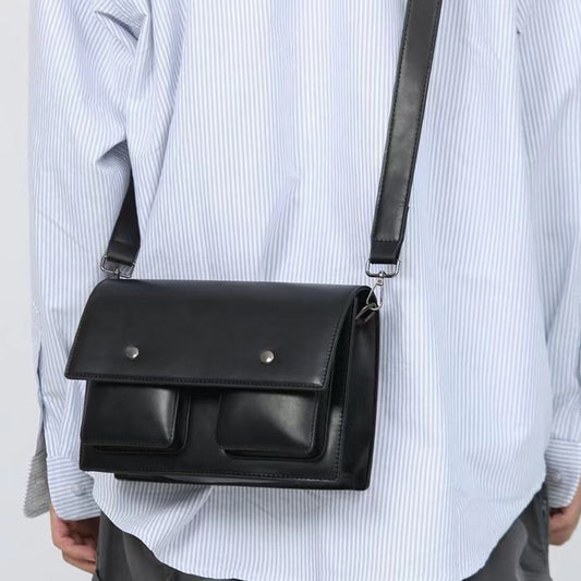 Small crossbody bag for men, stylish simple retro small square bag, shoulder crossbody bag for men