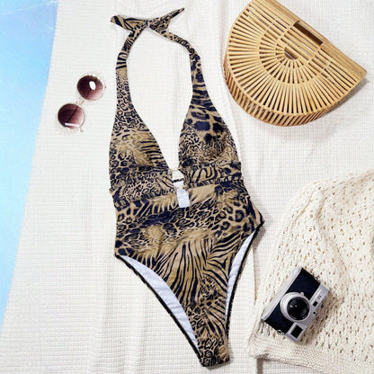 Tiger Print Sexy Bikini Swimsuit for Women