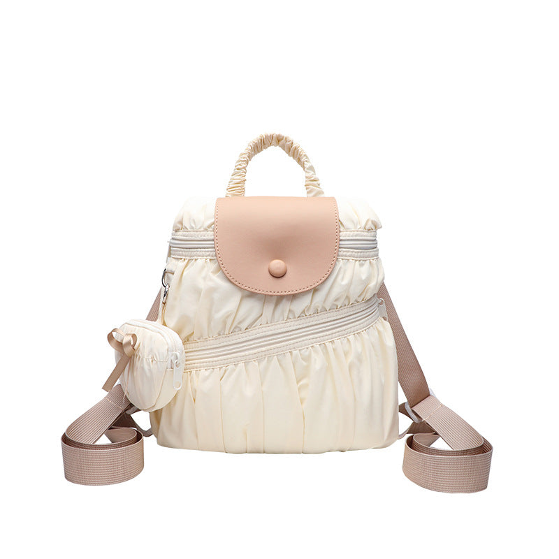 Elegant Folded Hobo Bag Ladies - Lightweight Large Capacity Shoulder Bag & Casual Cloth Crossbody Bag