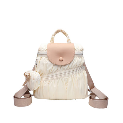 Elegant Folded Hobo Bag Ladies - Lightweight Large Capacity Shoulder Bag & Casual Cloth Crossbody Bag