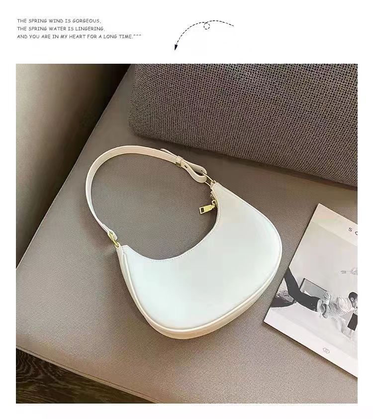 Elegante bolso pequeño de hombro – Bolso de hombro con estilo y bolso de media luna para mujer, bolso hobo perfecto para otoño