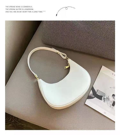 Elegante bolso pequeño de hombro – Bolso de hombro con estilo y bolso de media luna para mujer, bolso hobo perfecto para otoño
