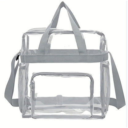 Bolsa de mano transparente de PVC de gran capacidad, bolsa de viaje portátil para lavado en frío, 