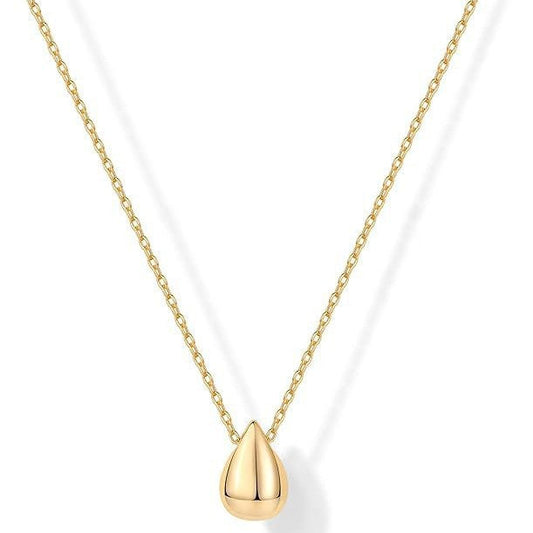 14K Gold Plated Dainty Pear Pendant Necklace for Women - Delicate Teardrop Necklaces -dropshippingabc.com