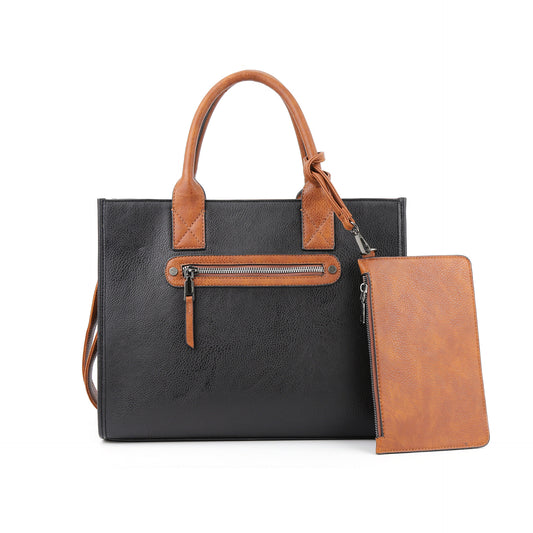 Bolso tote para mujer con pequeño neceser, bolso 2 en 1, 