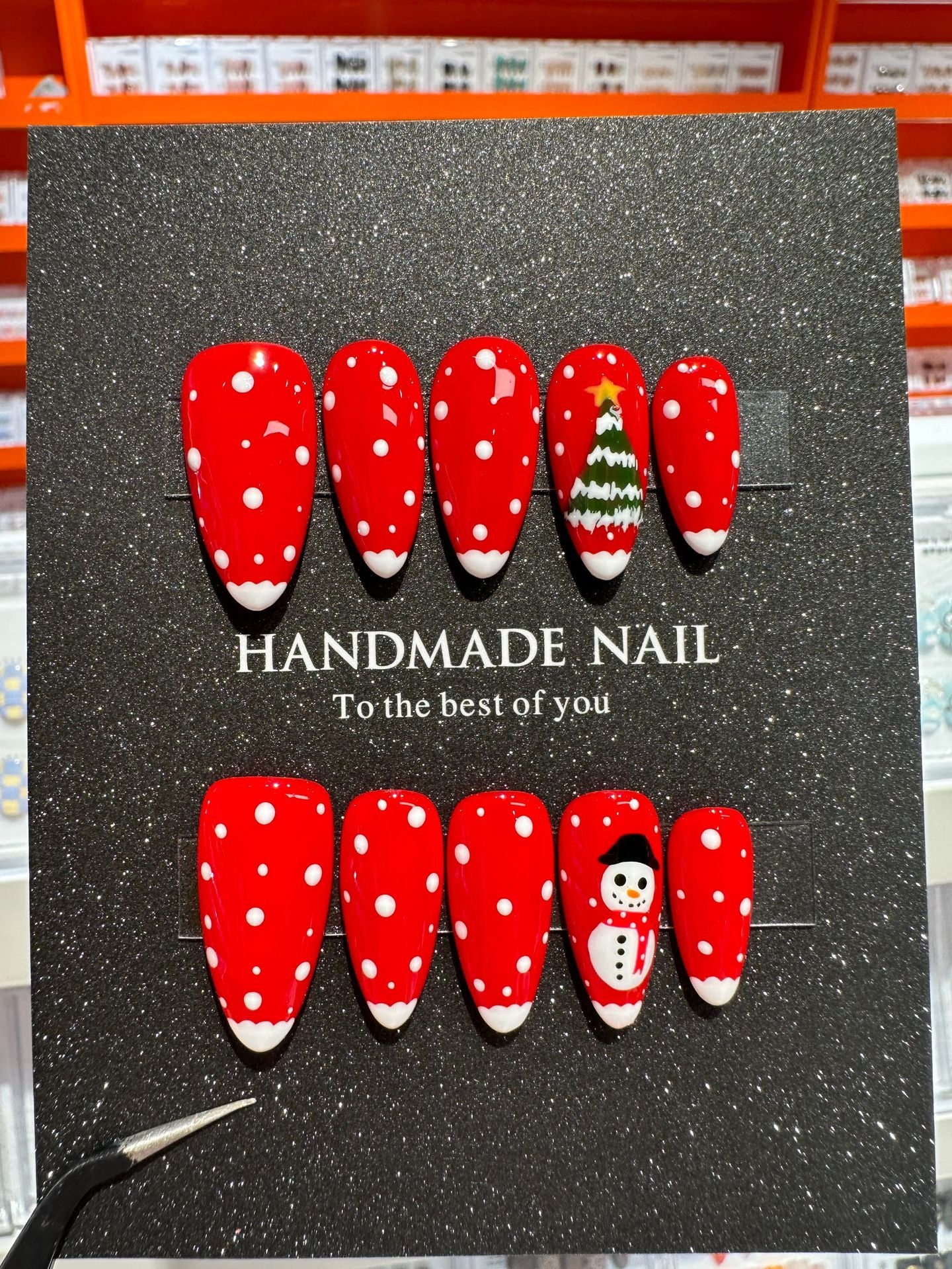 Christmas handmade nail wear temperament gentle nail art nail patch