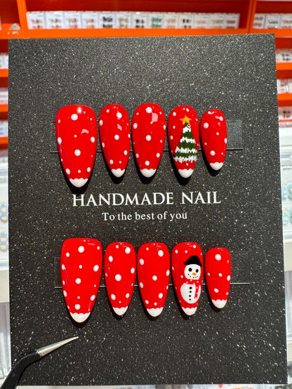Christmas handmade nail wear temperament gentle nail art nail patch