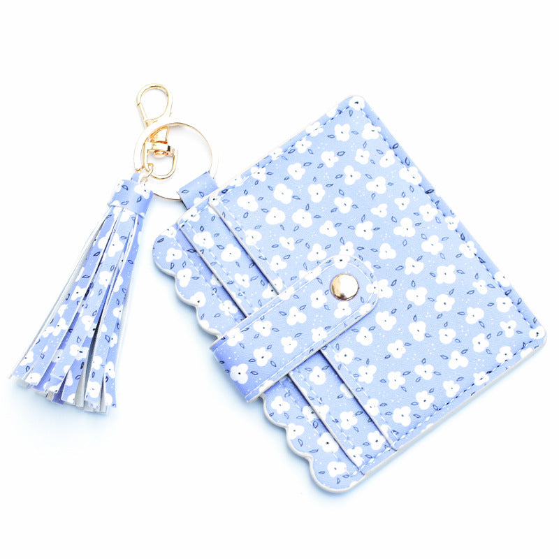 Women's Keychain Card Holder - Printed Front Pocket Wallet for Credit Cards & ID -dropshippingabc.com