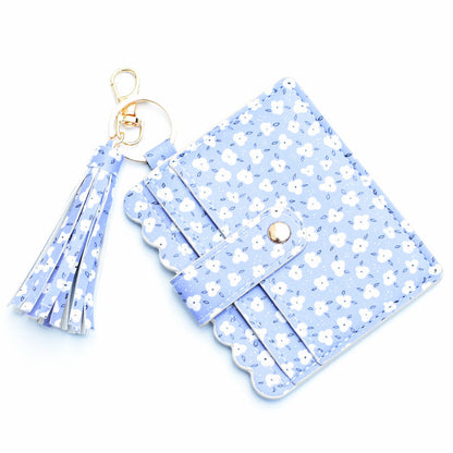 Women's Keychain Card Holder - Printed Front Pocket Wallet for Credit Cards & ID -dropshippingabc.com