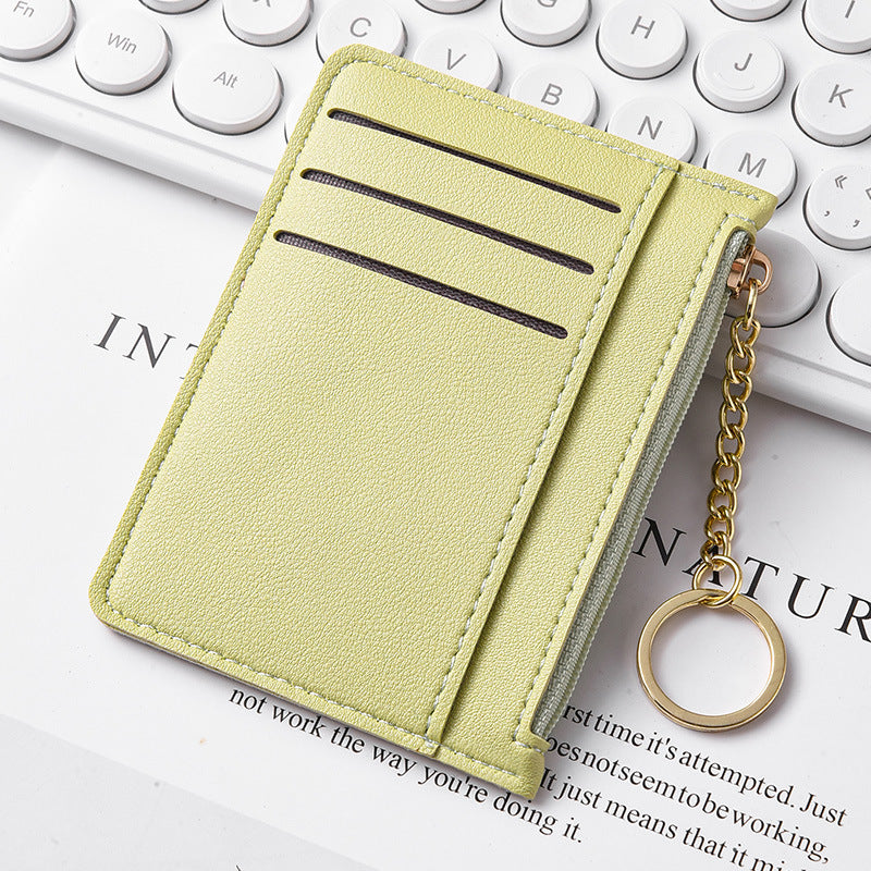 Ultra-thin new card bag for women, small and simple multi-card zipper change bag, large-capacity ID card holder, card holder. -dropshippingabc.com