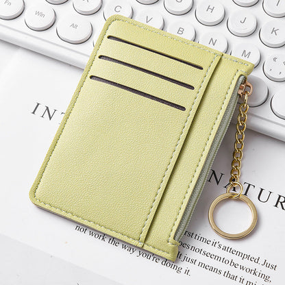 Ultra-thin new card bag for women, small and simple multi-card zipper change bag, large-capacity ID card holder, card holder. -dropshippingabc.com