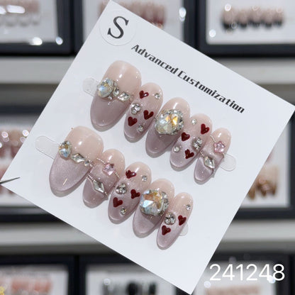 1028- Handmade press on nails fake nails removable