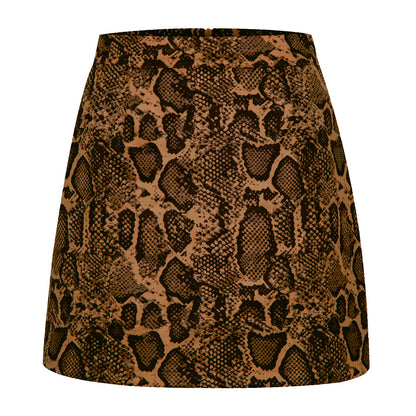 Suede Wrap Mini Skirt
