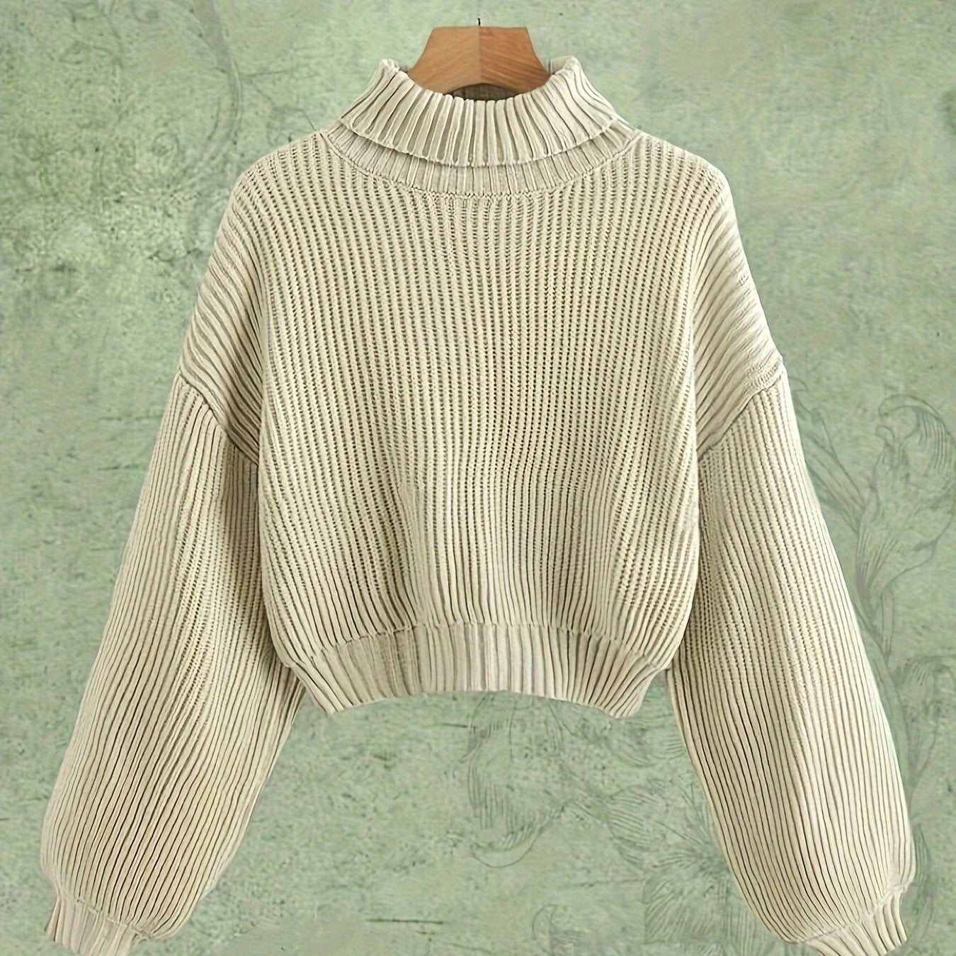 Turtle Neck Elegant Long Sleeve Sweater