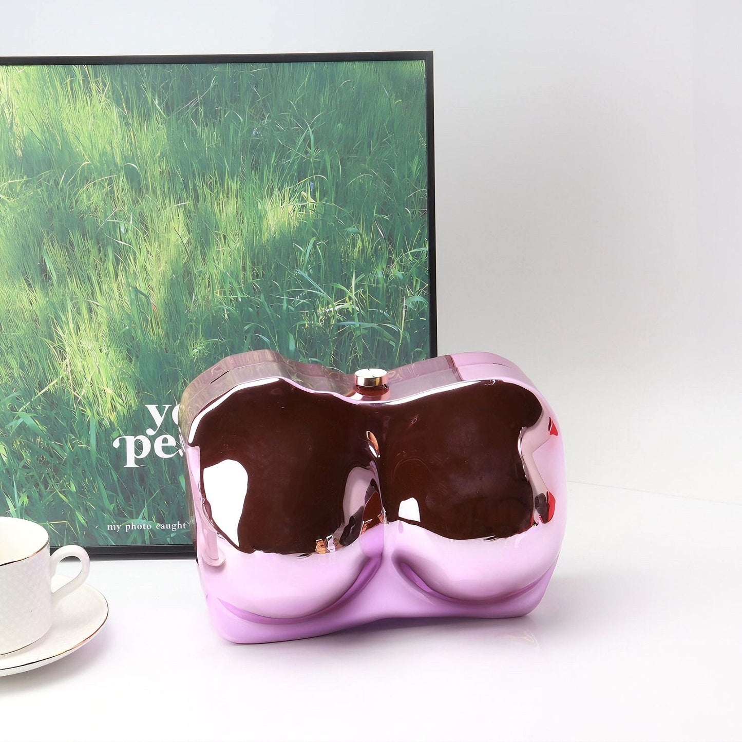 Elegante bolso de mano de acrílico de forma irregular – Bolso de mano de noche con estilo, perfecto para fiestas, graduaciones y bodas.