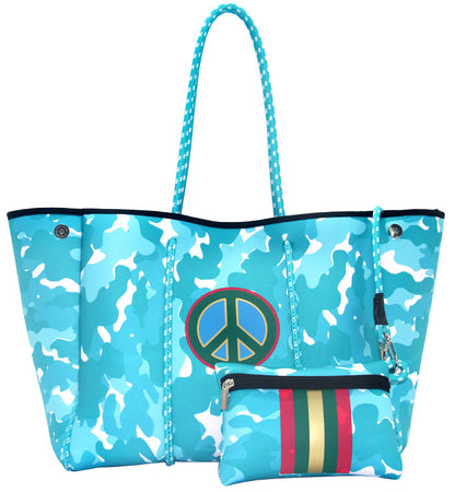 Neoprene Perforated Beach Bucket Bag – Two-in-One Mother-Child Tote, Large Swimming Sand-Proof Purse