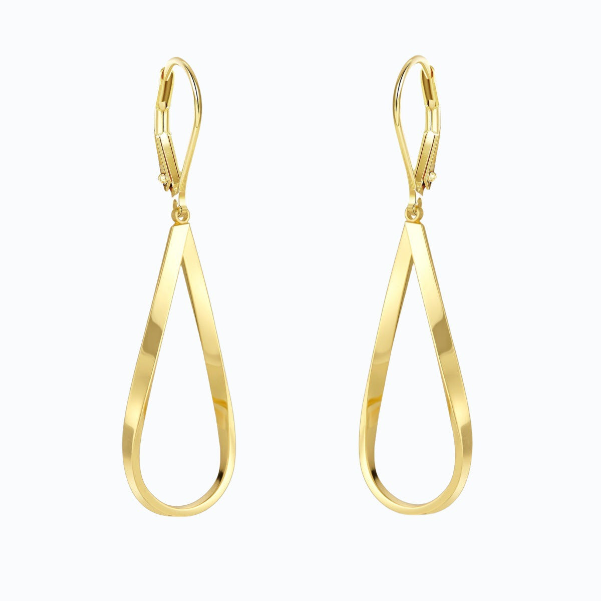 Brass real gold electroplating niche light luxury karst pleated earrings women's earrings -dropshippingabc.com