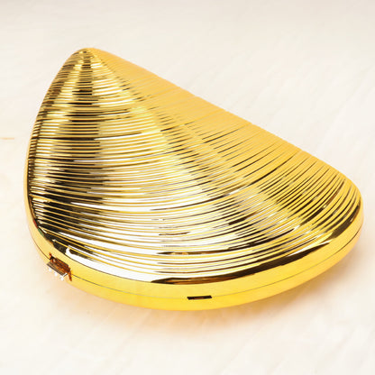 Gold Neocrylic Dinner Bag Shell Dinner Bag Crossbody Chain Shinny evening Clutch Purse Party, Prom Bag, Party Purse, Prom Bags Clutch,