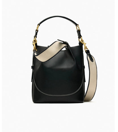 Bolso hobo portátil con cierre de cordón elegante - Bolso bandolera tipo cubo con cordón ajustable 