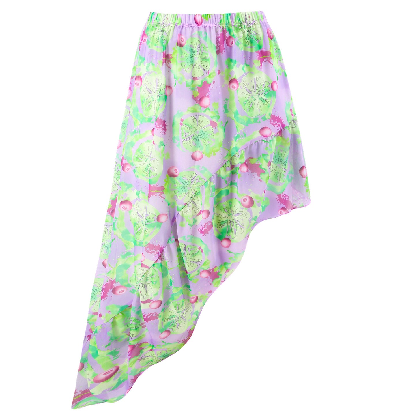 Vintage high waist split three-piece swimsuit women's bikini swimsuit chiffon beach skirt set