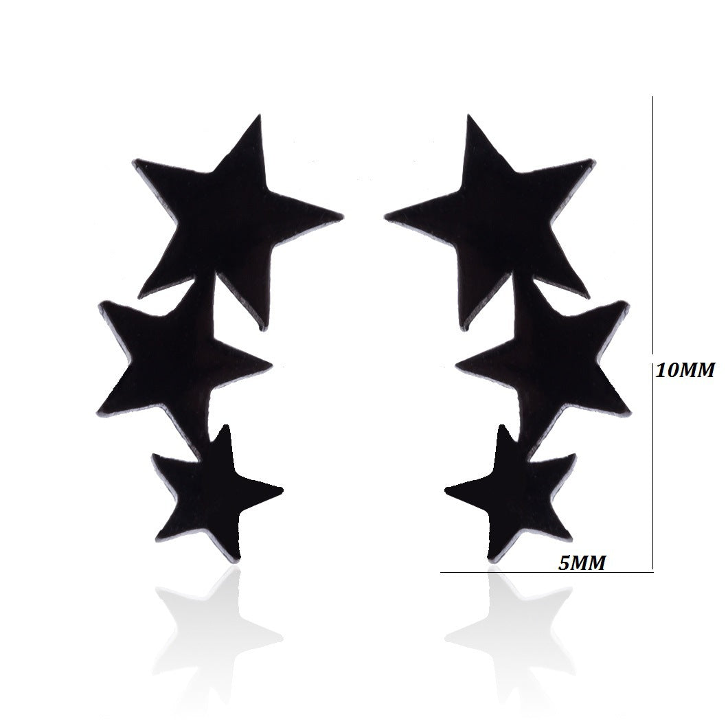 Mini Star Moon Heart Ear Studs