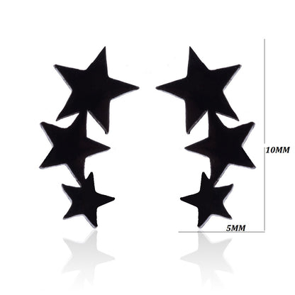 Mini Star Moon Heart Ear Studs