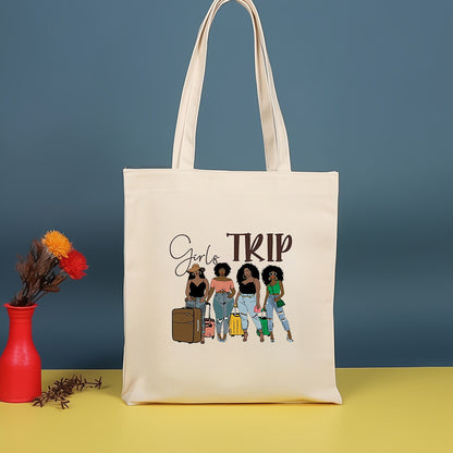 Bolso bandolera de lona estampada, bolso de compras moderno y ligero, bolso de algodón de gran capacidad, paquete de 2 unidades tipo hobo. 