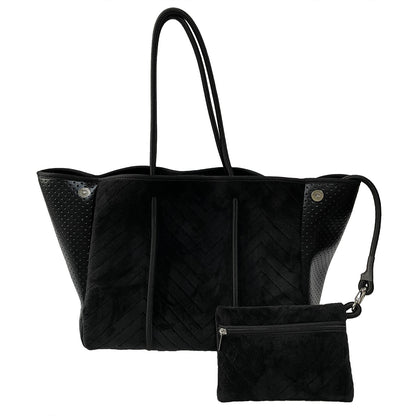 Neoprene Perforated Tote Set – Mother-Child Beach Bag, Water-Resistant Gym & Swim Duffle
