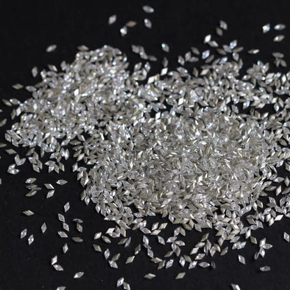 1061 Mini diamante de circonio rombo de 1,5 x 3, joyería de uñas con forma de ojo de caballo de micro circonio de base plana para uñas a presión