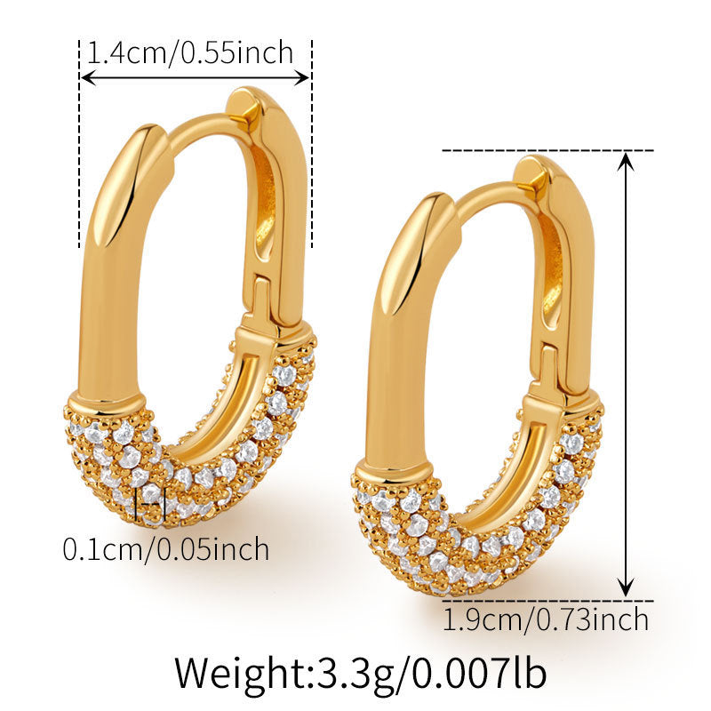 Vintage Zircon Ear Cuff Earring