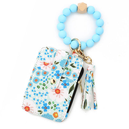 ID bag, silicone bracelet, floral folded edge card bag, TK printed leather wallet, keychain. -dropshippingabc.com
