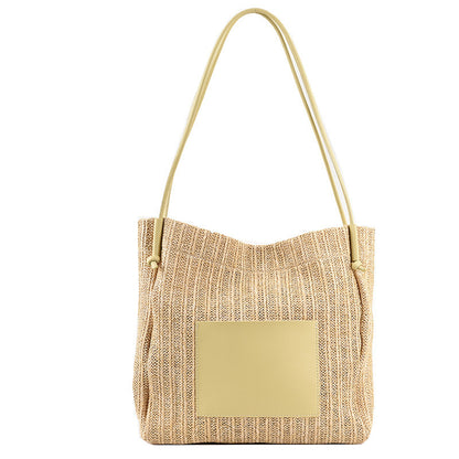 Bolso hobo de paja, bolso de paja versátil para mujer, bolso hobo de hombro a la moda, bolso tote de gran capacidad 