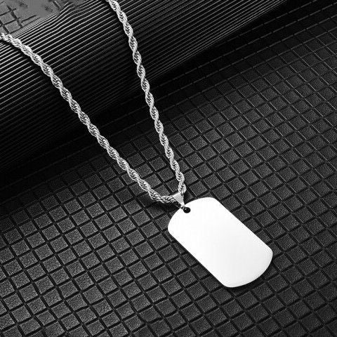 Custom Necklace Female Pendant Dog Tag Personalized Stainless Steel Ladies Birthday Gift -dropshippingabc.com
