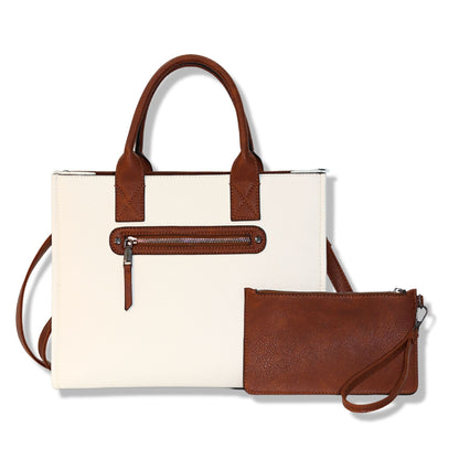 Bolso tote para mujer con pequeño neceser, bolso 2 en 1, 