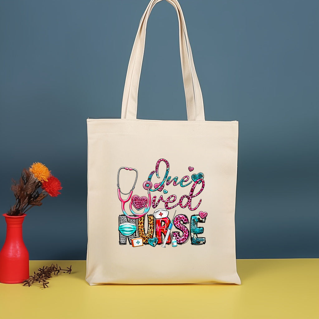 Bolso bandolera de lona estampada, bolso de compras moderno y ligero, bolso de algodón de gran capacidad, paquete de 2 unidades tipo hobo. 