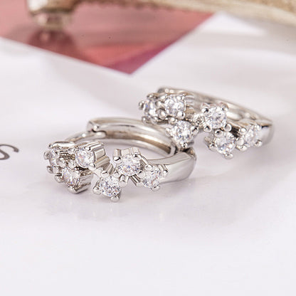 Geometric Zircon Circle Ear Cuff