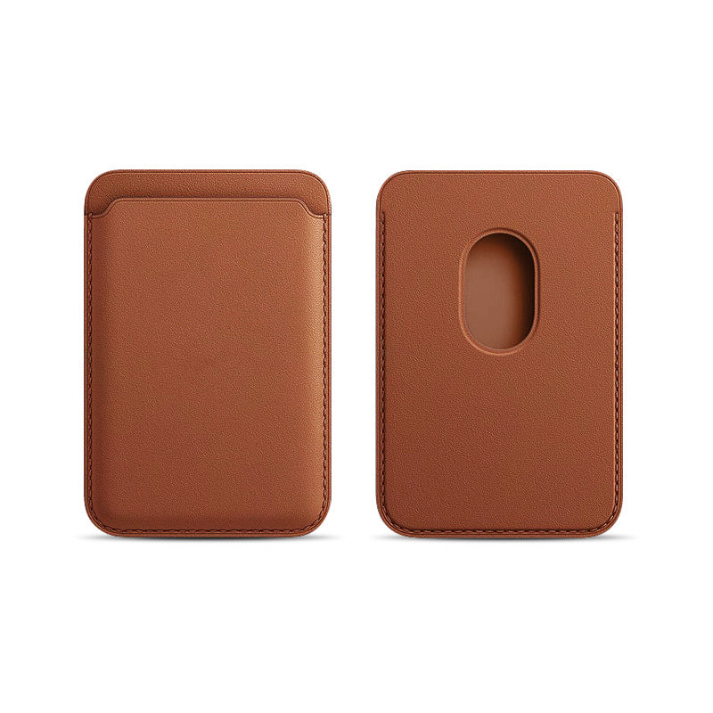 Applicable to Apple 15Magsafe magnetic card bag iPhone mobile phone card bag card holder PU magnetic suction -dropshippingabc.com