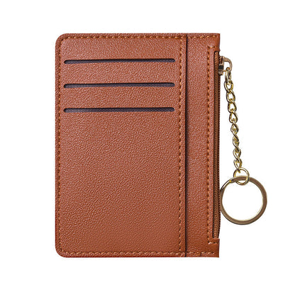 Ultra-thin new card bag for women, small and simple multi-card zipper change bag, large-capacity ID card holder, card holder. -dropshippingabc.com