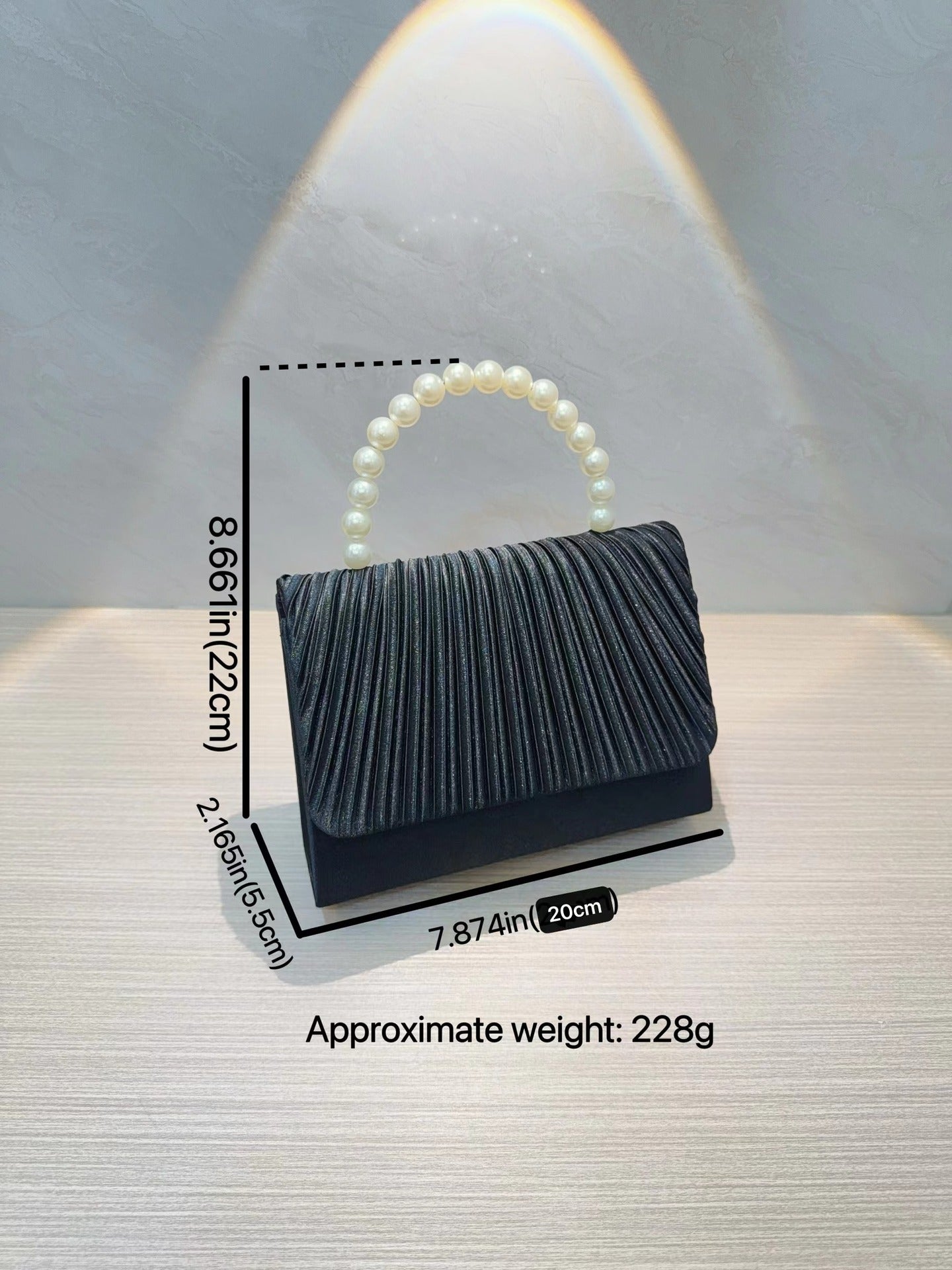 Bolso de mano para mujer, exclusivo bolso de noche plisado francés, bolso bandolera para banquetes